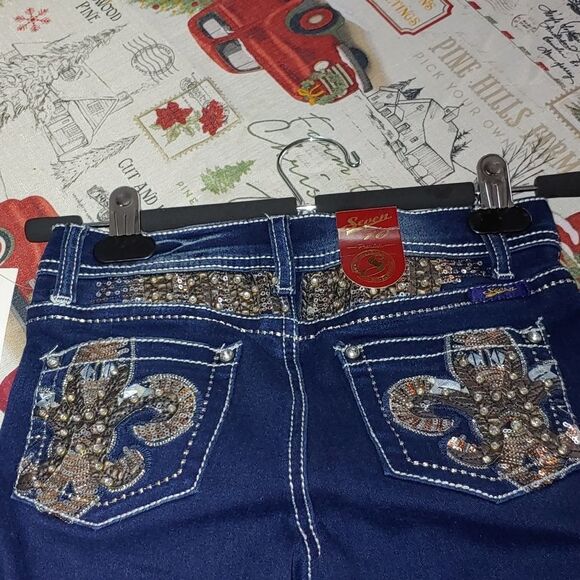 Seven7 skinny dark denim jeans Sz 10 NWT - Picture 7 of 9